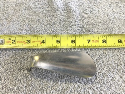 MICHA 10.2cm Durable Portable Classic Arch Mini Shoe Horn Professional Stainless Steel Lifter Shoe Horn Long Shoespooner Spoon Silver 