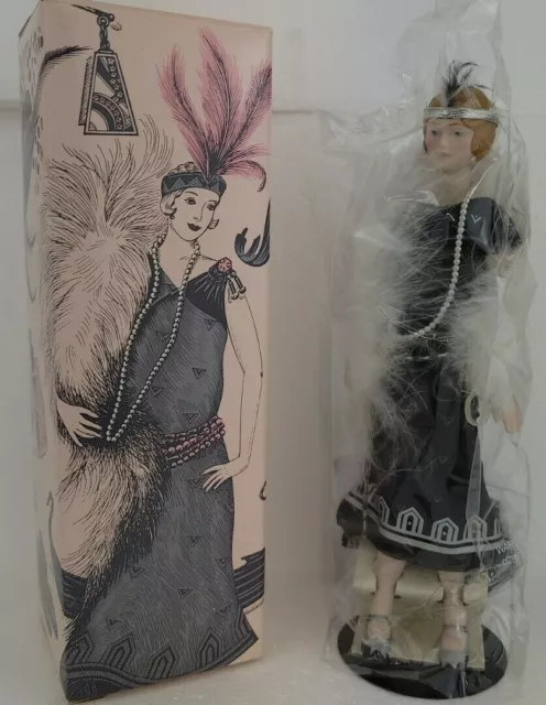 Vintage 1989 Roaring Twenties Avon Fashion Of American Times Porcelain Doll NEW