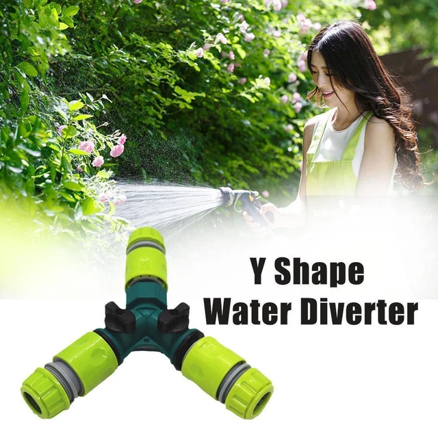 Garden Water Pipe Connectors 3 Way Garden Hose Splitter Y Shape Water G7E9
