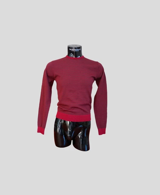 maglione uomo BECOME man wool merino sweater maglioncino tg.48/M
