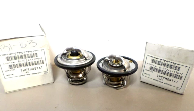 2- Thermostats 97241130 /  97241129 Front/Rear for Silverado Sierra Duramax 6.6L