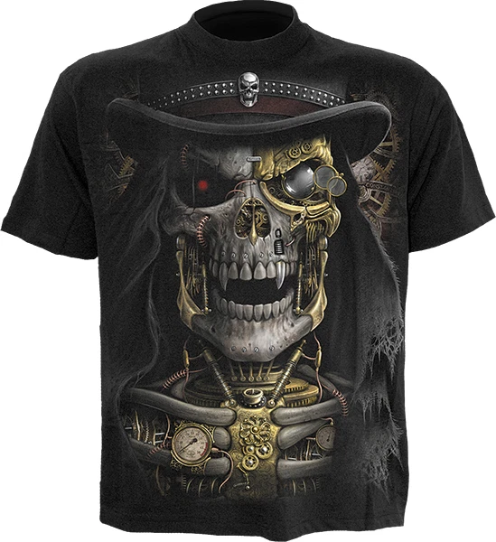 Spiral Direct STEAMPUNK REAPER Mens T-Shirt, Victorian, Biker, Rock, Clothing