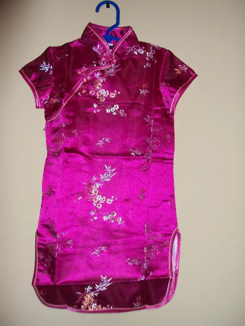 Chinese New Year Girls Asian Silk Dress US seller