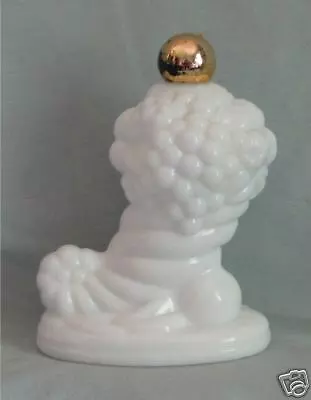 Vintage Avon White Milk Glass Cornucopia 1971 Decanter