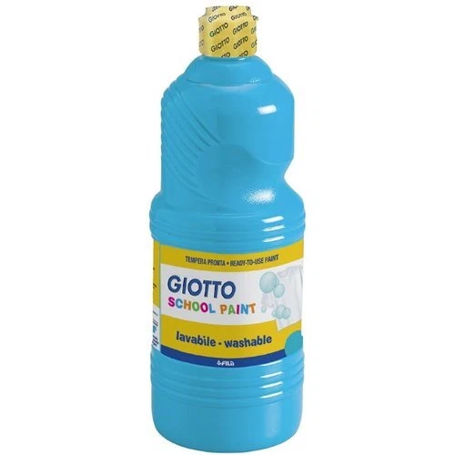 Flacone 250 ml Colore a Tempera Lavabile School Paint Giotto Fila Ciano