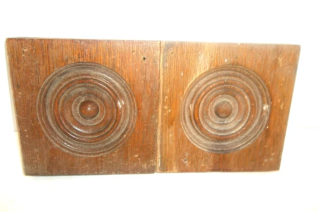 Antique Plinth Block Door Trim Molding Bullseye Architectural Wood Rosette 6"X6"