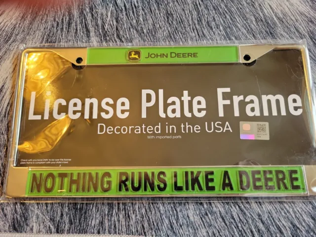 New! WinCraft John Deere License Plate Frame Trademark