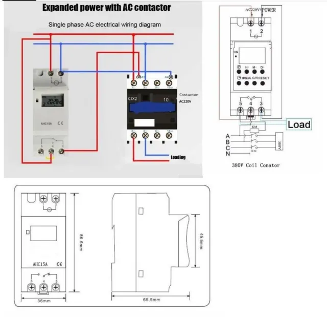 Commutateur de temps programmable relais minuterie LCD commande de minuterie 16A