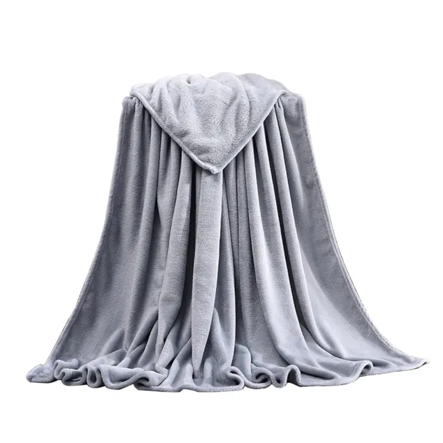 Super Soft Warm Solid Warm Micro Plush Fleece Blanket Throw Rug Sofa Bed