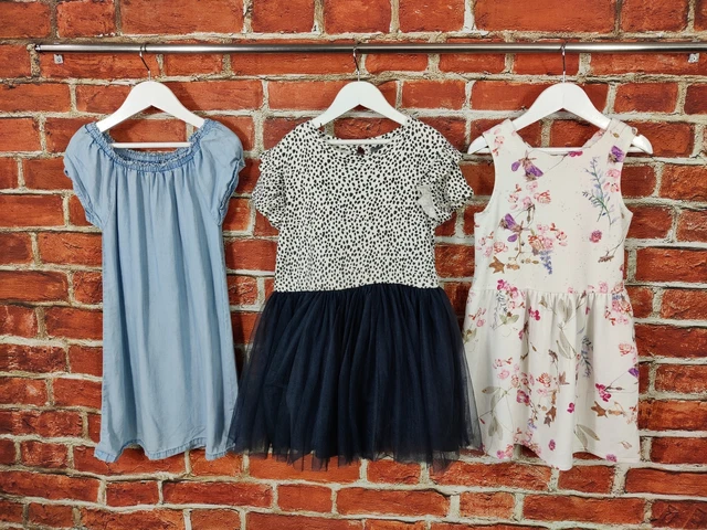 Girls Bundle Age 6-7 Years 100% Next Party Dress Set Animal Print Floral 122Cm