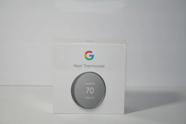 Google Nest Smart Programmable Wifi Thermostat Color: Charcoal Model: G4CVZ NEW!