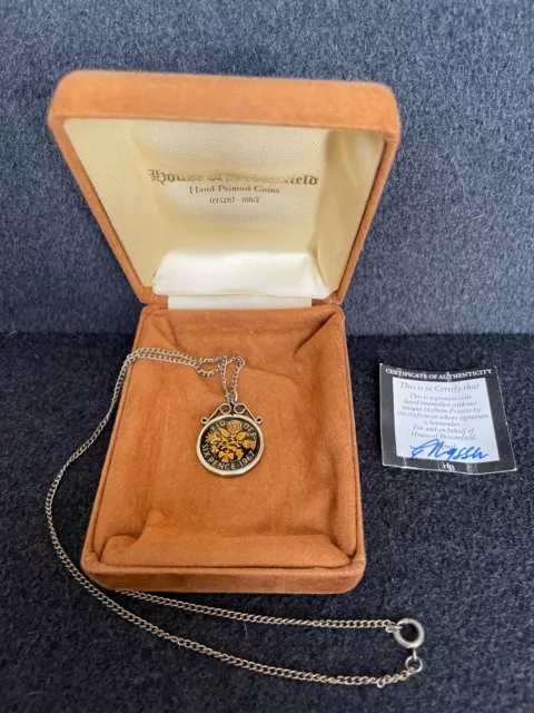 House of Broomfield Six Pence Enamel Coin 1967 with certificate & original Box