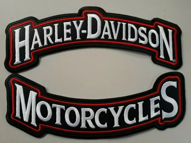 Parches Harley Davidson Parche Calavera Ee. Uu. + Rockeros Rojos Para Chaqueta 3 Piezas 2