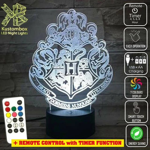 RAVENCLAW HP HARRY POTTER 3D Acrylic LED 7 Colour Night Light Touch Table  Lamp