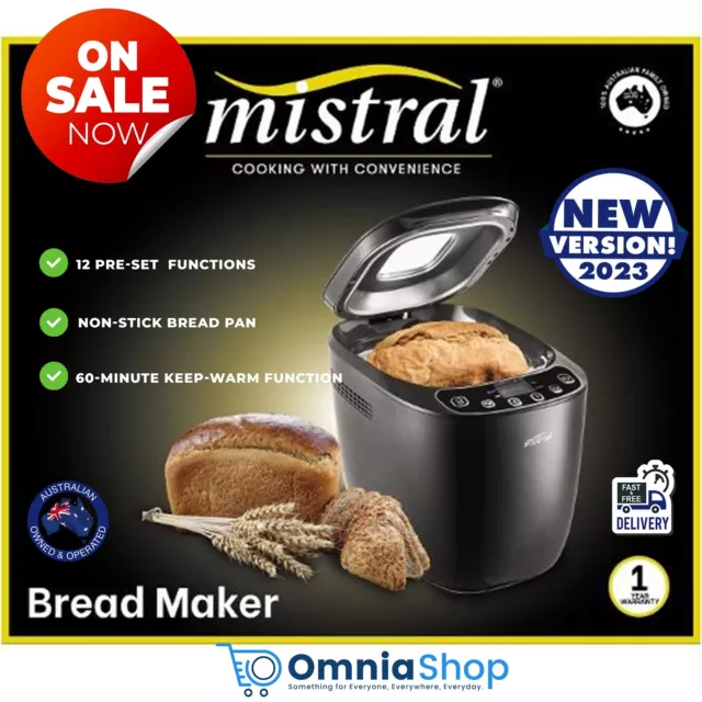 Bread Maker Machine Automatic Bakehouse Oven Breadmaker Loaf Dough Mixer Knead