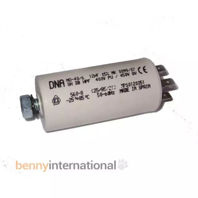 12uF 400V  DNA MOTOR RUN START CAPACITOR WASHING MACHINE APPLIANCE 12µF