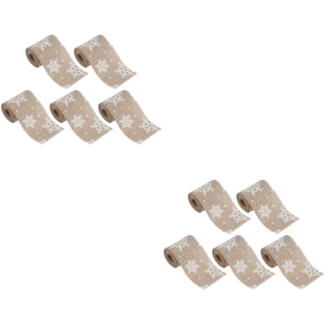 2x Schneeflocke Band Hessischen Band Weihnachten Geschenk Dekorationen