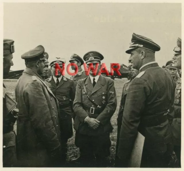 Wwii Original German Photo Political Military Leaders Meeting On Airdrome