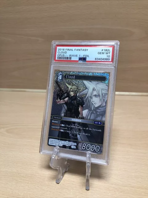 2016 Final Fantasy Opus 1 - Wave 1 #182L Cloud  1-182L Foil GEM MT PSA 10