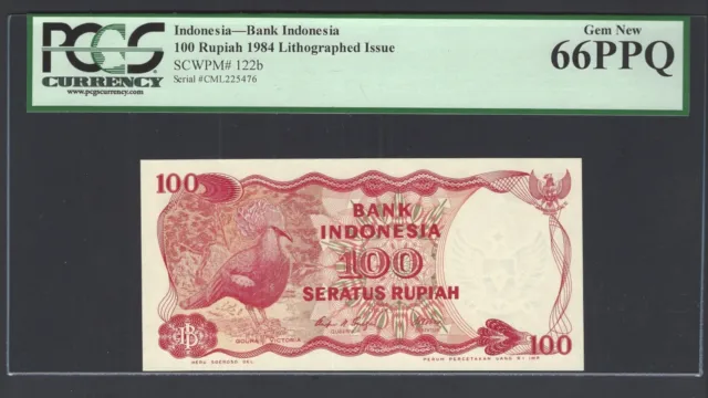 Indonesia 100 Rupiah 1984 P122b Uncirculated Grade 66