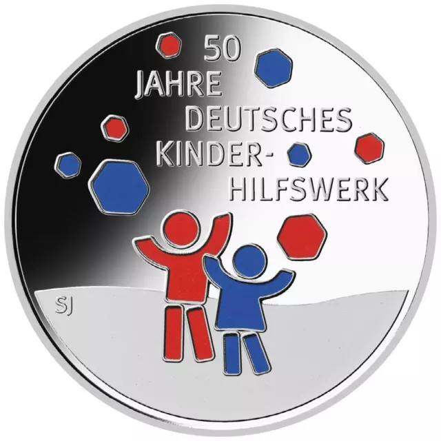 Silbermünze Deutschland 20 Euro Deutsches Kinderhilfswerk 2022 - 18 gr PP