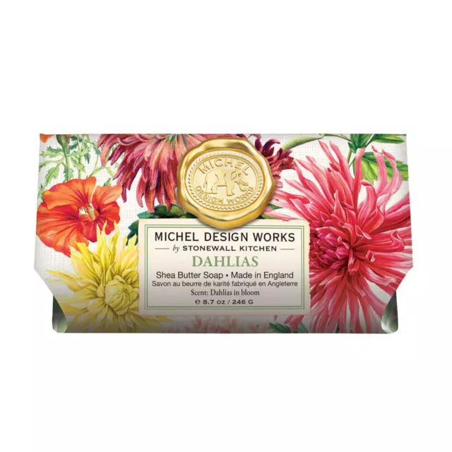 Michel Design Works 8.7 oz Artisanal Bar Bath Soap Floral Dahlias