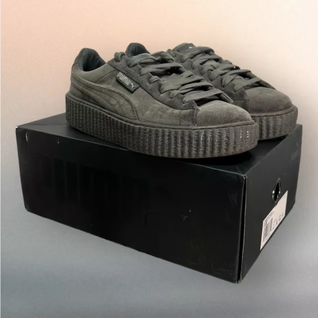 Puma Fenty X Velvet Creeper  Glacier Grey by Rihanna Women’s Size 8.5 W/ Box 2