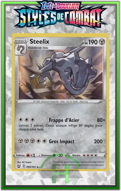 Steelix Holo - EB05:Combat Styles - 099/163 - New French Pokemon Card