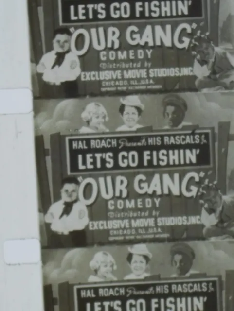 16mm The Little Rascals - "Lets Go Fishing” Our Gang Comedy Vintage Movie Film