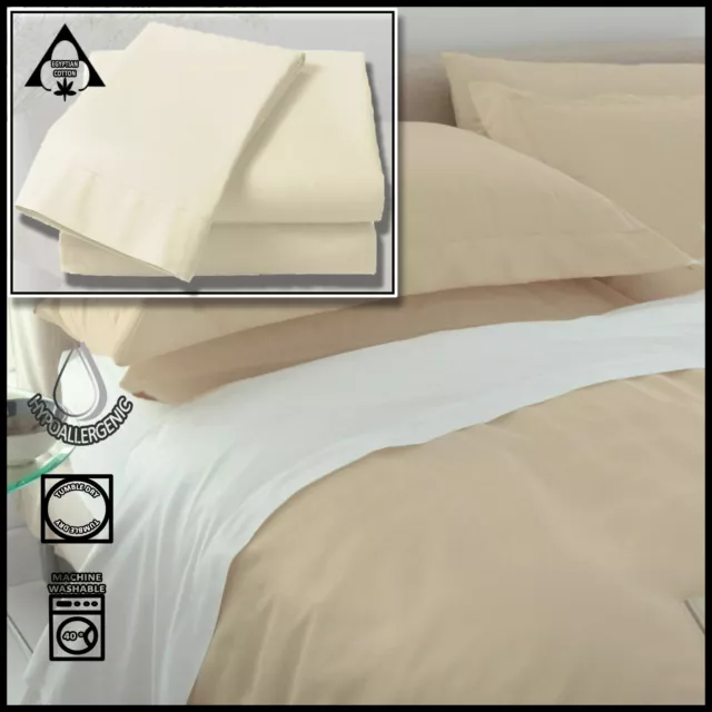 Luxury Hotel Quality Flat Bed Sheets Sateen 100% Egyptian Cotton Bed Sheet 600TC