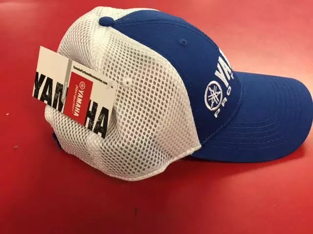 YAMAHA PRO FISHING Hat Blue White Mesh Boating Baseball Cap Hat