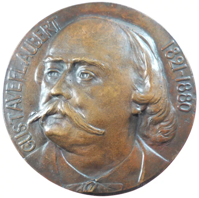 France literature GUSTAVE FLAUBERT writer cast bronze 137mm by Legastelois