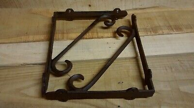 6 cast iron Antique Style BAR BROWN Shelf Brackets