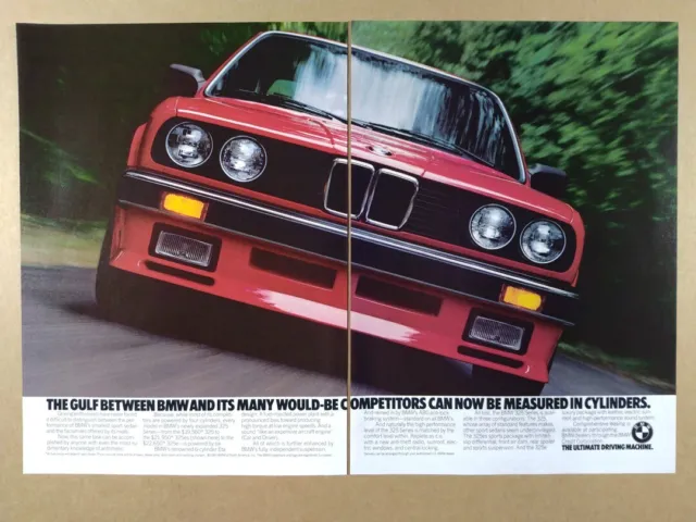 1986 BMW E30 325es vintage print Ad
