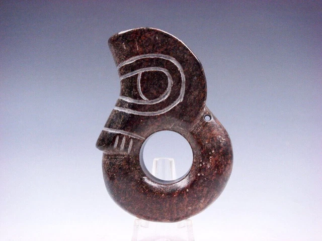 Old Nephrite Jade Stone Carved HongShan Culture Piggy Dragon #03172302