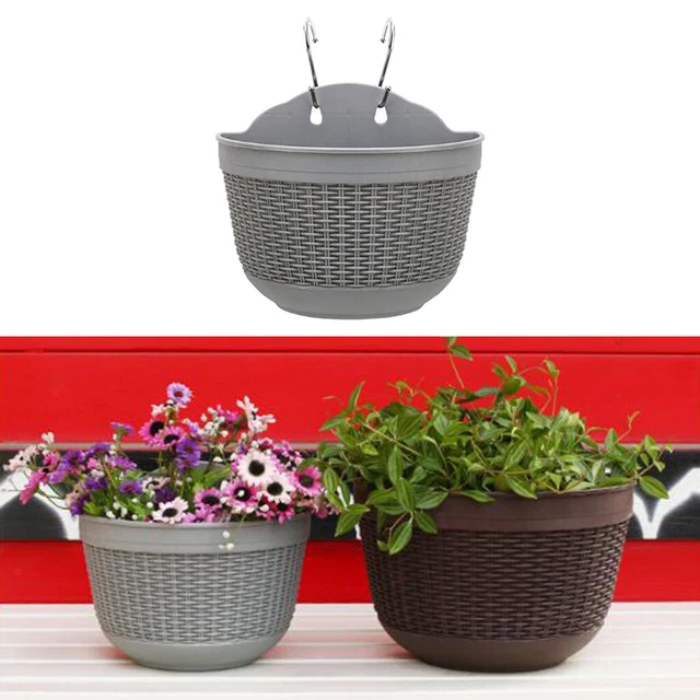 Pots de fleurs suspendus en plastique balcon jardin jardinière porte-fleurs