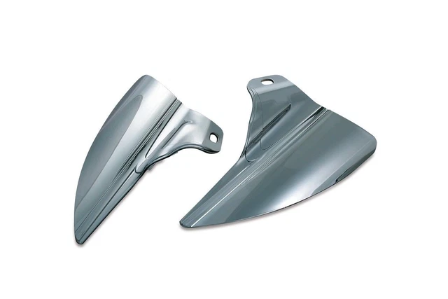 Kuryakyn Reflective Smoke Saddle Shields Heat Deflectors for Harley FLH/T 09-17