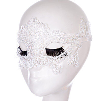 Eye Mask Sexy Lace Venetian Masquerade Halloween Party Fancy Dress Costume White