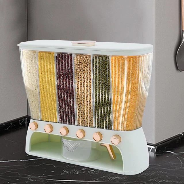 10KG CEREAL STORAGE Dispenser Kitchen Pantry Rice Grain Dry Food