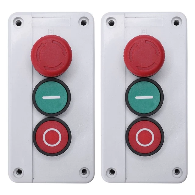 2x NC - SPENTO NO rosso verde pulsante momentaneo stazione cambio 600V 10A K2U1