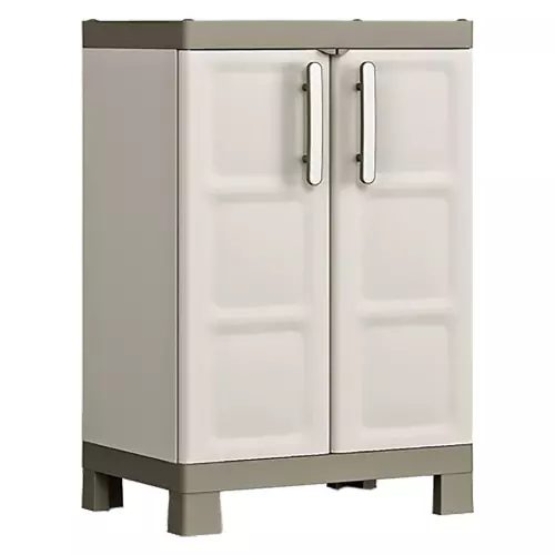 Keter Armoire Basse Excellence en Plastique Avec Deux Étagères Multi cm65x45x97