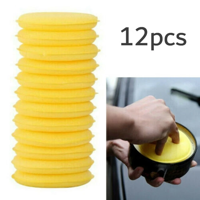 Vehicle Sponge Yellow Applicator Auto Care Clean Paint Polishing Supplies
