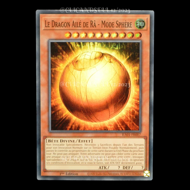 CARTE YU GI-OH! Le Dragon ailé de Râ mode sphère : RA01 - VF/secret ...