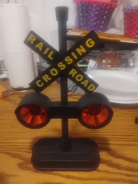 Hayes 15887 Railroad Train / Track Crossing Sign with Flashing Lights and Sounds