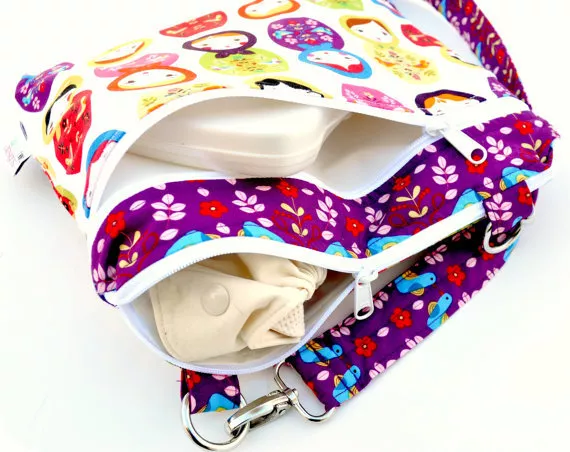 Waterproof Reusable Zipper Baby Cloth Diaper Nappy Wet Dry Bag Swimwear Tote 2