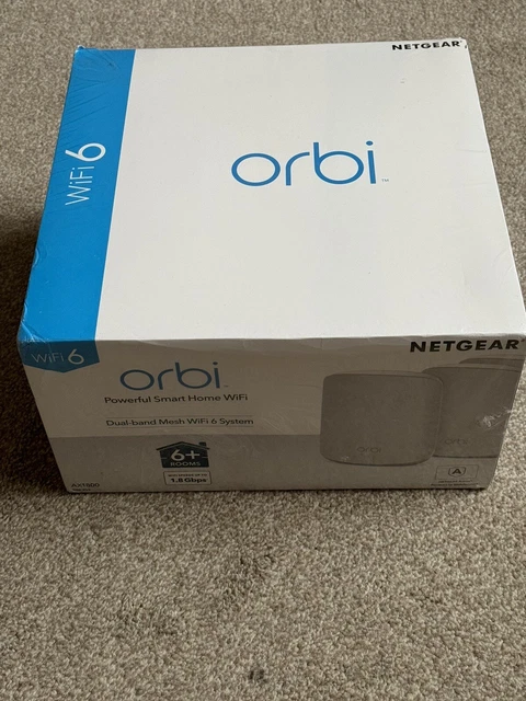 NETGEAR Orbi RBK353 AX1800 1.8Gbps Router + 2 Satellites Dual-Band WiFi Mesh...