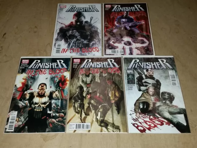 Punisher In The Blood #1-5 Remender Boschi Jigsaw Marvel High Grade Set 2011 (5)