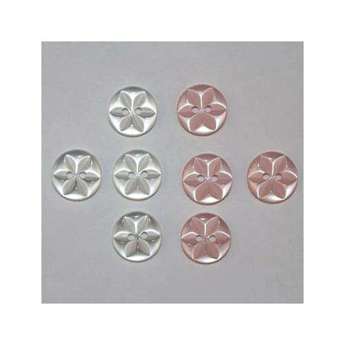 Lot De 40 Boutons étoile 2 Trous - Diamètre 11mm Ou 14mm - Pour Layette, Chemises, Artisanat - Assortiment De Couleurs