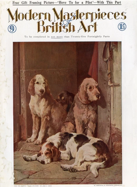 Otterhound Otter-Hound Dog ANTIQUE Art Print 1930s John S Noble Magazine Cover