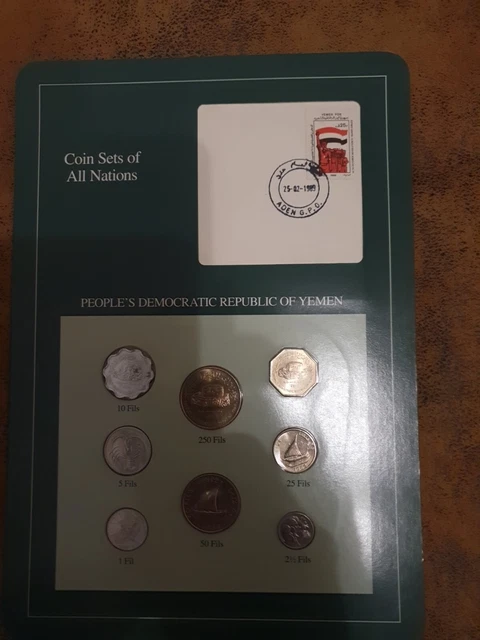 Yemen Coin Sets of All Nations Numis Letter Franklin Mint Collection KMS